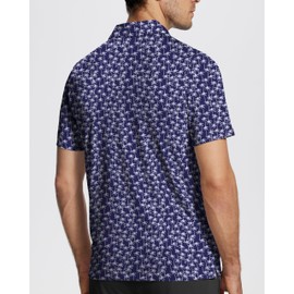 ISEEGZ Mens Golf Shirts Short Sleeve Funny Print Golf Polo Shirts for Men Lightweight Dry Fit Quick Dry Collared Golf Polos