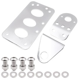 Shiwaki Motorcycle Side Mount Bracket Universal Taillight License Plate Holder turn signal bracket -Plating