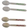Disposable Wooden Spoons with Merry Christmas Print - 24 pack