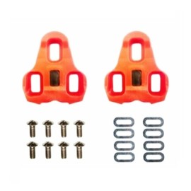 Bandidos Bike Cleats Compatible with Look Keo Pedals (9 Degree Float) for Clipless Men & Women Cycle Shoes - Bicycle Cleat Set for Indoor & Outdoor Cycling - Red