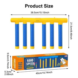 Falling Sticks Game, Reaction Training Toy with Adjustable Speed, Hand-Eye Coordination Catching Game, 3 Speed Levels, Catch Sticks Game for Children and Adults