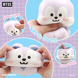 LINE Friends BT21 MANG Jumbo Squishy Toy Slow Rising Cute SquiSHU Buddy Birthday Gift Bags, Party Favors, Gift Basket Filler, Stress Relief, Adorable, and Fun