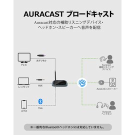 Avantree Oasis Aura - Auracast Transmitter, Voice Assistance Audio Transmitter for Television, Public Facilities, Venues and Factory Tours 1 Pair Multi, Broadcast Voice Sharing, Compatible with Auracast Enabled Auxiliary Listening Devices, Earphones, Hea