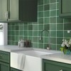 Commomy Matte Green Peel and Stick Backsplash for Kitchen -