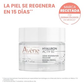AVENE Hyaluron Activ B3 Crema, Regeneración celular con Niacinamida y Ácido Hialurónico, Hidratación 24h, 50ml
