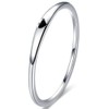 Kingray Jewelry Stainless Steel Heart Shaped Wedding Band Promise Statement