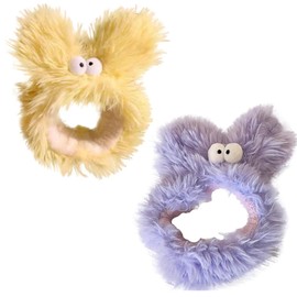 2Pcs Convenient Fleece Skincare Headband Durable Lightweight Spa Face Wash Hair Bands Cute Soft Comfortable Washing Face Wide Headband for Makeup, Face Washing