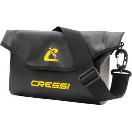 CRESSI Wombat Pouch Black - Waterproof Multipurpose Belt Bag made of Black PVC Tarpaulin, Designed to Carry and Protect various Items and Accessories from Water, Sand, Dust and Moisture.