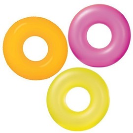 Intex Neon Frost Tube #59262 - Flotador inflable de anillo de natación grande, 36 pulgadas (paquete de 2 unidades)