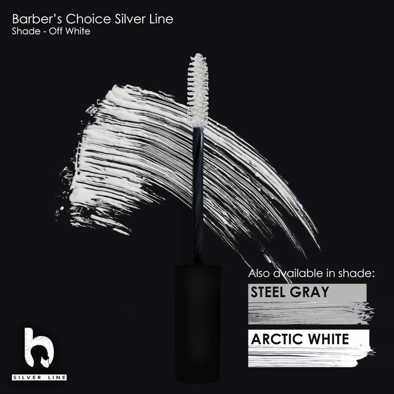 Barbers Choice Silver Line, Facial Hair Brush on Temporary Color