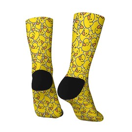 MSOKAZZLES Rubber Duck Funny Socks for Men Women Crazy Novelty Crew Socks Casual Athletic Sports Dress Socks