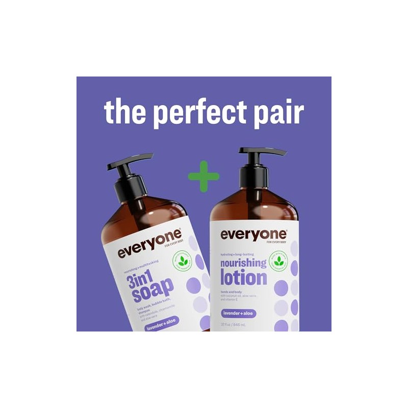Everyone Lotion, Lavender and Aloe, 32 Ounce (Pack Of 2)