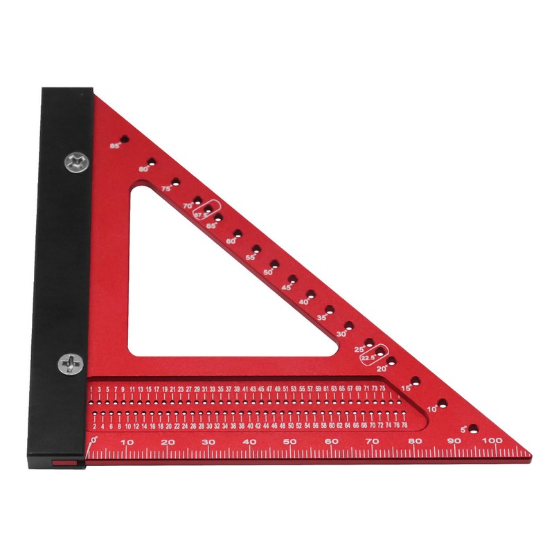 Woodworking Triangle Ruler Aluminum Alloy High Accuracy Portable Rafter Square