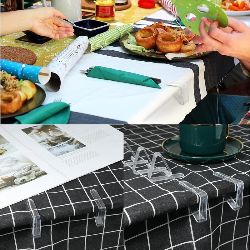 JNGTKL Tablecloth Clips, 12 Pcs Table Cloth Clips, Windproof Picnic