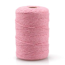 JijAcraft Pink Twine, 656 Feet Valentine's Day Bakers String, 2mm for DIY Crafts, Present Decoration, Gift Wrapping, Craft Wrapping, Holiday Season Decoration