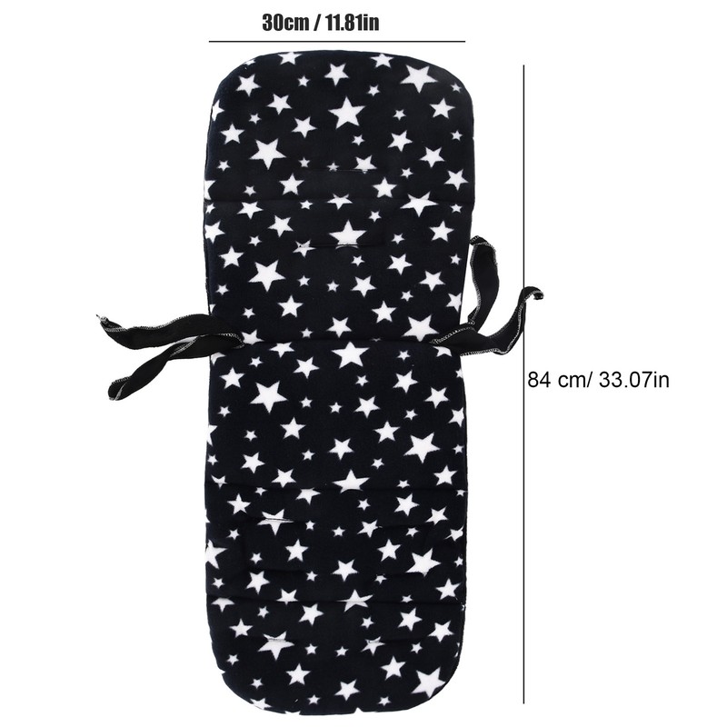 Baby Stroller Cushion Soft Flannel Star Pattern Universal Infant Trolley