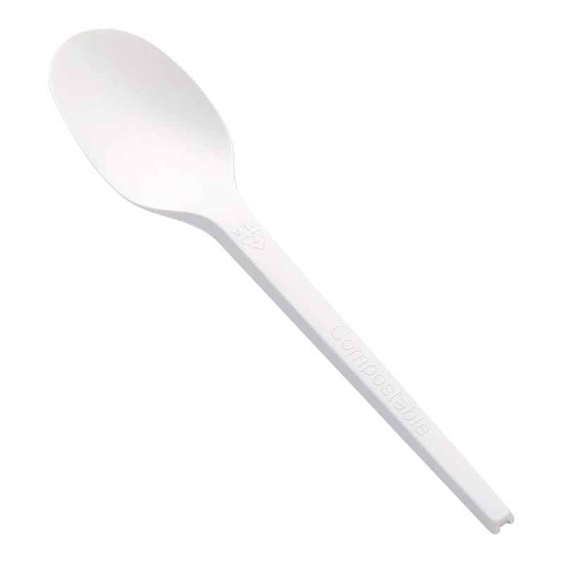 Restaurantware 6.5 Inch Compostable Spoons, 250 Heat-Resistant Disposable Spoons -