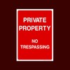 Private Property No Trespassing Plastic Sign (P1) - No Parking,