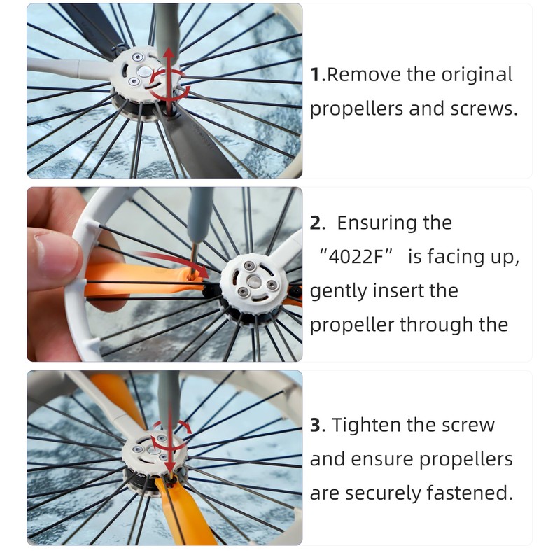 CERFFOOL Replacement Propeller for DJI Flip Propeller Lightweight Quick Release