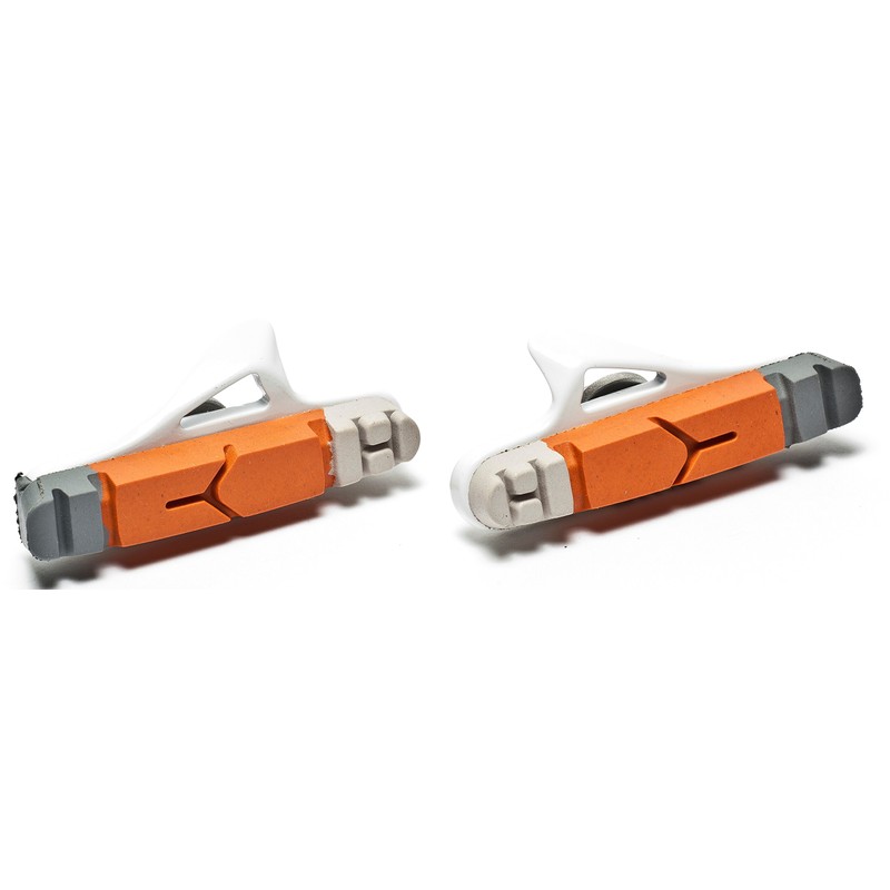 AWE® White Cassette Road Brake Blocks Grey/Orange/White 55mm