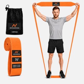 Bandas de resistencia de tela pesada de 76 pulgadas de largo para mujeres y hombres, antideslizantes, duraderas para estirar, yoga, fitness en casa