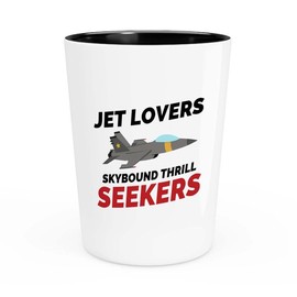 Jet Pilot Shot Glass 1.5oz - Jet lovers Skybound - Pilot Gifts Airplane Flying Captains Aviator Airline Aviation
