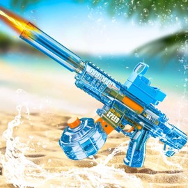 Elektrische Wasserpistole, 32FT Super leistungsstarke Wasserspielzeugpistole, hohe Kapazität, elektrisches Wassergewehr, Spielzeug für Kinder und Erwachsene Garten Pool Strand (UMP45 Blau)