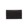 Genuine Croc Leather Premium Quality Rolling Bacci Pouch (Black)