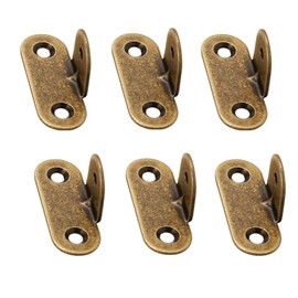 6PCS Brass Corner Braces 90 Degree Right Angle Brackets with Screws T-Shaped Metal Brackets for Furniture Shelves Wall Mounting Decorative Bronze Joint Support
