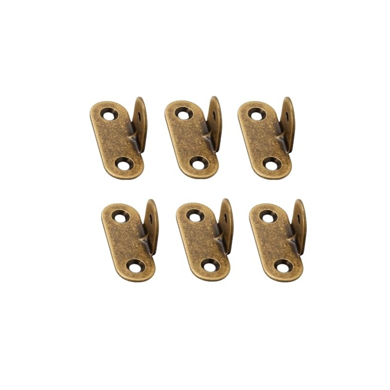 6PCS Brass Corner Braces 90 Degree Right Angle Brackets with