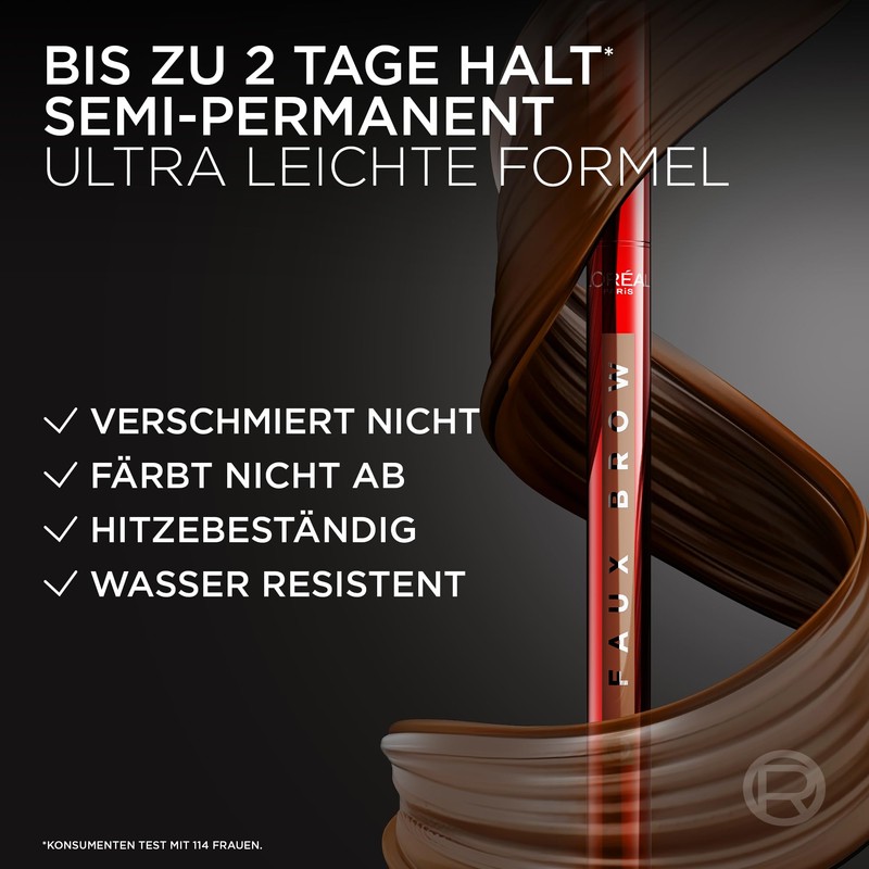 L'Oréal Paris Make-Up, Infaillible Faux Brow Eyebrow Pencil, for Long-Lasting