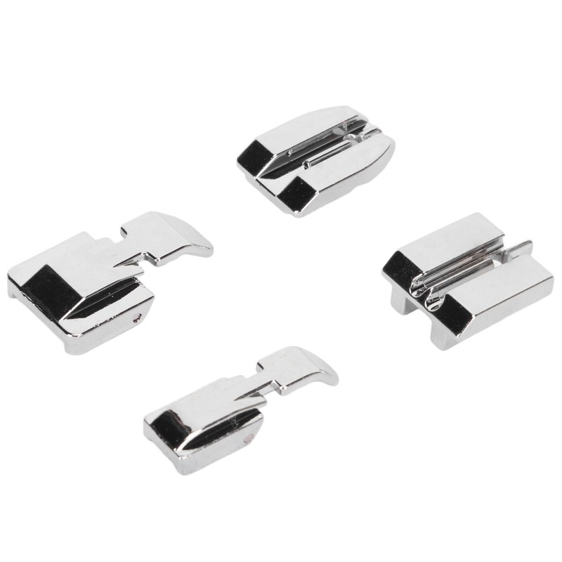 4Pcs Zipper Presser Foot Parallel Grooves Easy Operation Edge Design