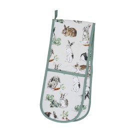 Ulster Weavers - Rabbit Patch - Double Oven Glove - One Size in Green