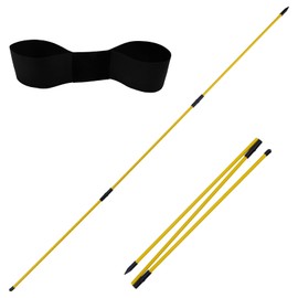 3 Pcs Golf Swing Training Aid Kit, 2 Pcs Foldable Alignment Sticks & 1 Swing Correction Band for Posture Stance & Swin Correction Golf Training Aids for Beginners Enthusiasts Gift