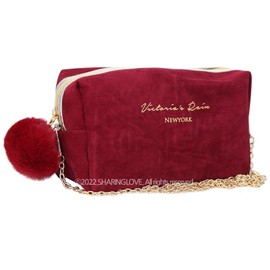 Macy's Chain Velvet Pouch (Red) / 메이시크 체인 벨벳 파우치 (레드)