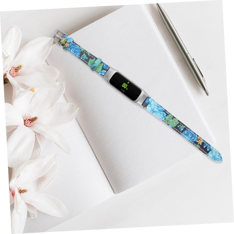 Outanaya Leather Watch Strap for Smartwatch Printed Pattern Band Compatible