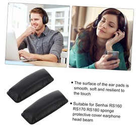 jojofuny 2 Pcs Comfortable Headband Cushions for Black Replacement Headset Pads Lightweight for Enhanced Music