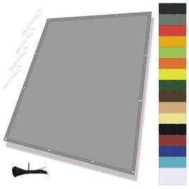 Rectangular Sun Sail, Balcony Canopy with Eyelets, Waterproof Awning Fabric, PES Polyester Tear-Resistant, Weatherproof, Decoration for Balcony Railing, Patio and Garden, Grey, 2 x 3 m