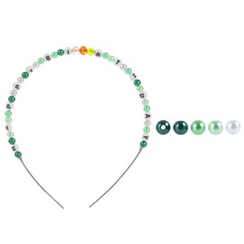 Naler 500pcs Beads for Bracelet Making Bracelet Beads Art Pearls Beads for Jewelry Making Size 6mm Pearl Beads Charms for Art Craft Decorations Jewellery Making DIY, 4 Colors (Green Series)