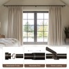 2 Pack Modern Brown Curtain Rods Set for Windows 48
