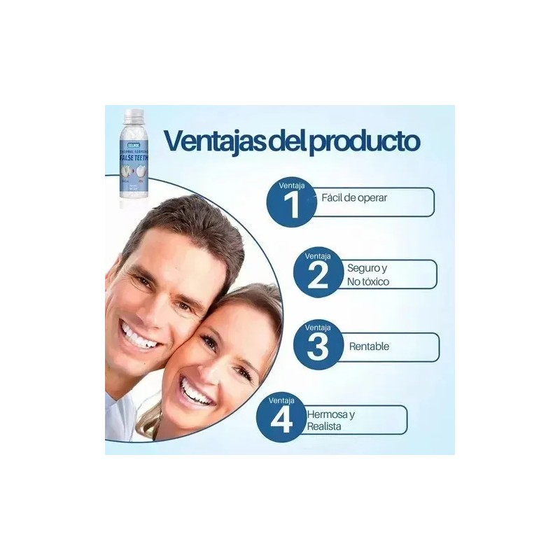 3pcs Perlas Reparación Dientes Postizosdientes Gránulos 30ml