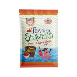 Swashbuckle Snacks Crispy Tempura Seaweed Snack Chips Sriracha Flavor 5.29oz (150g), Made in Japan, Asian snack