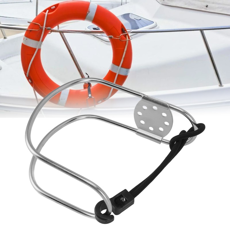 Yacht Life Buoy Holder Stainless Steel Safety Lifebuoy Horseshoe Bracket