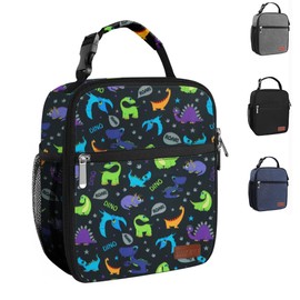 HABOPET Lunch Box for Men & Women Durable Lunch Bag for Adults Reusable Small Lunchbox Purple Dinosaur