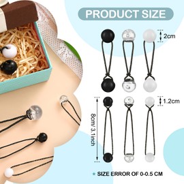 Jutom 24 Pieces Hair Tie Balls 20mm Bubble Ponytail Holders for Girls Double Bead Bubble 80s 90s Hair Balls Tie Elastic Accessories for Baby Toddler(Black and White Series)