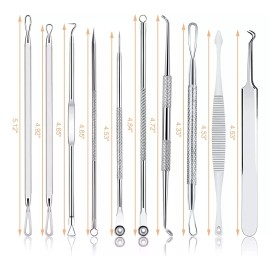 Menoly Kit De Herramienta Pimple Popper Menoly, 10 Pcs Blackhead Re