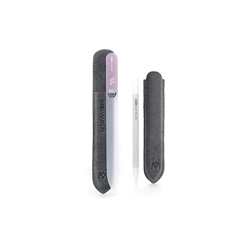 GERmanikure Glass Cuticle Stick & Nail File Bundle - Pro