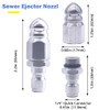 Sewer Jetter Nozzle, High Pressure Drain Jetter Hose Nozzle, With