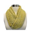 Yellow & Gray Two-Tone Sequin Infinity Winter Scarf