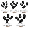 sourcing map 50pcs Round End Protective Caps Rubber Cover 1/4"